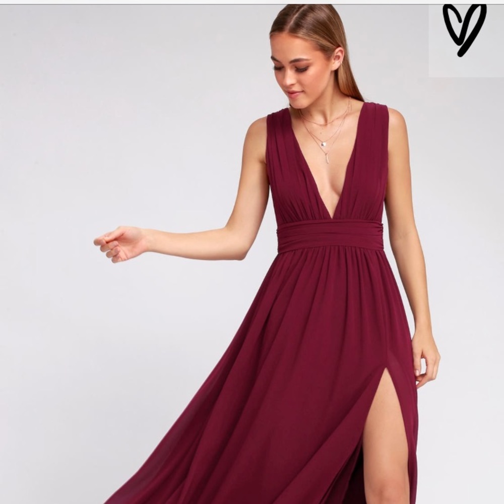 Lulus small maroon maxi